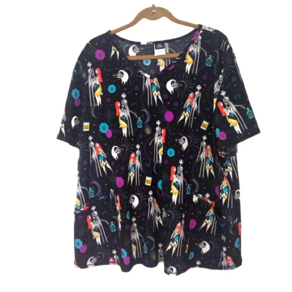 5/$25 
Disney Tim Burtons The  Nightmare Before Christmas Scrub Top 3XL Pockets - Picture 1 of 10